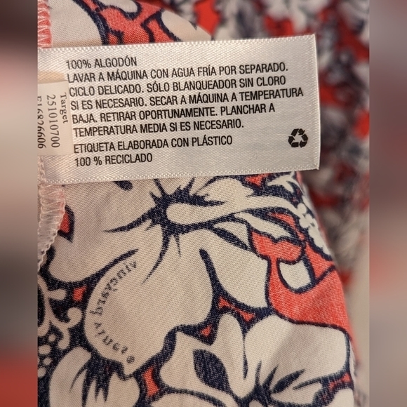 EUC Vineyard Vines for Target floral mini dress adjustable thin tank straps ruch - Picture 10 of 10